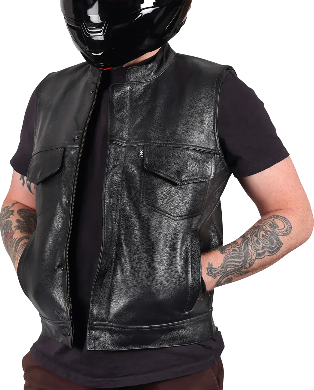 VEST MULHOLLAND LEATHER LARGE