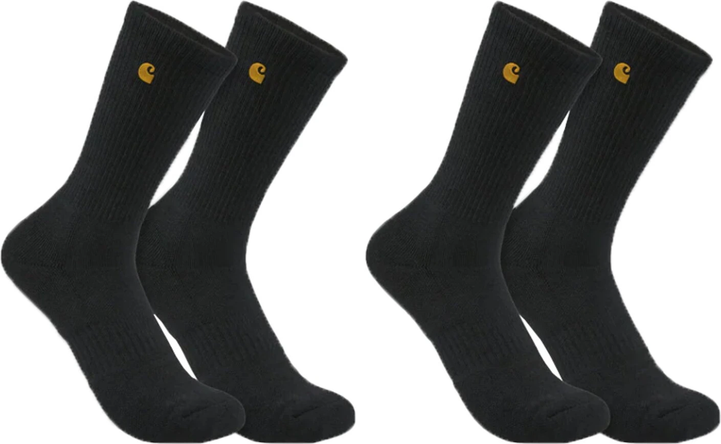 Carhartt Force™ Midweight Crew socks 2 Pack, Black, XL