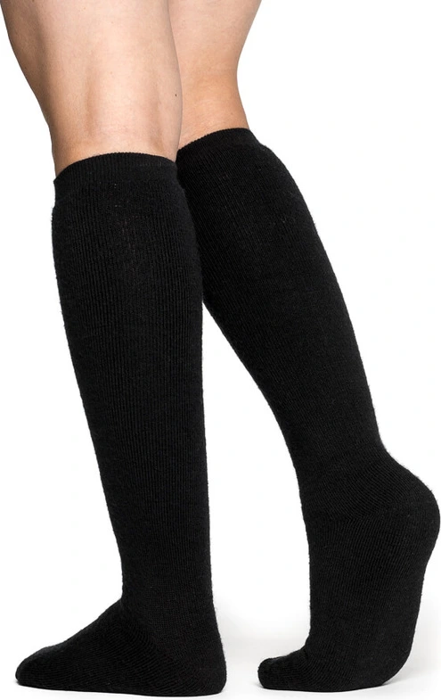 Woolpower Socks Knee-high 400 Merino black, 36-39