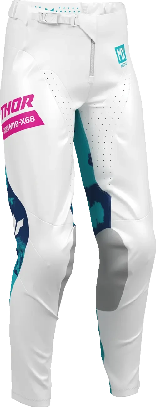 PANT WMN LAUNCHMODE BLEACH WHT/AQ 00/0