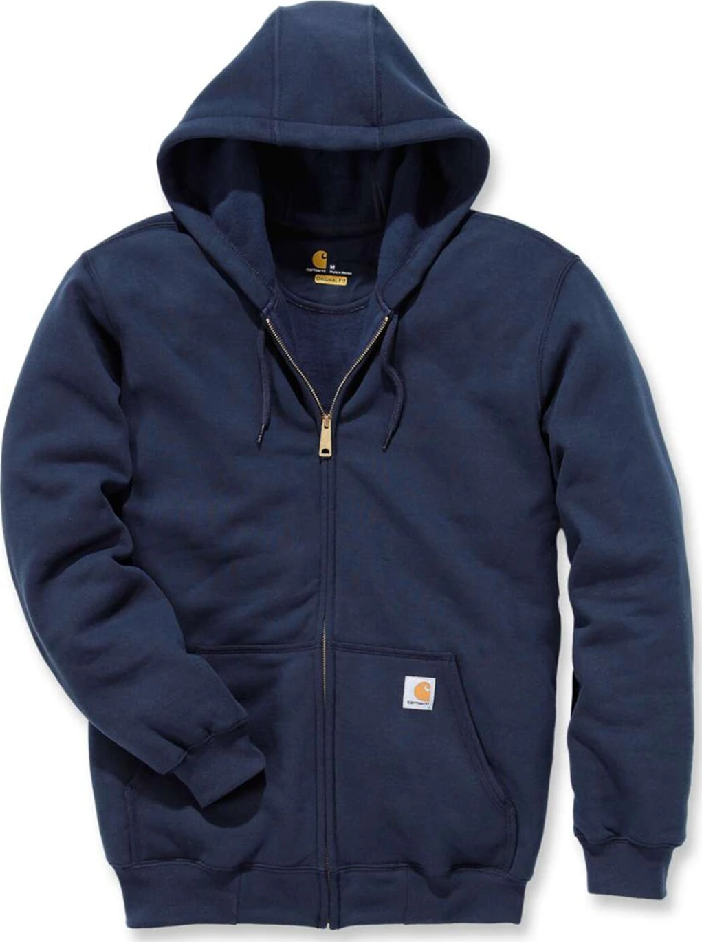 Carhartt Zip Hooded sweatshirt, new Navy, Navy, S