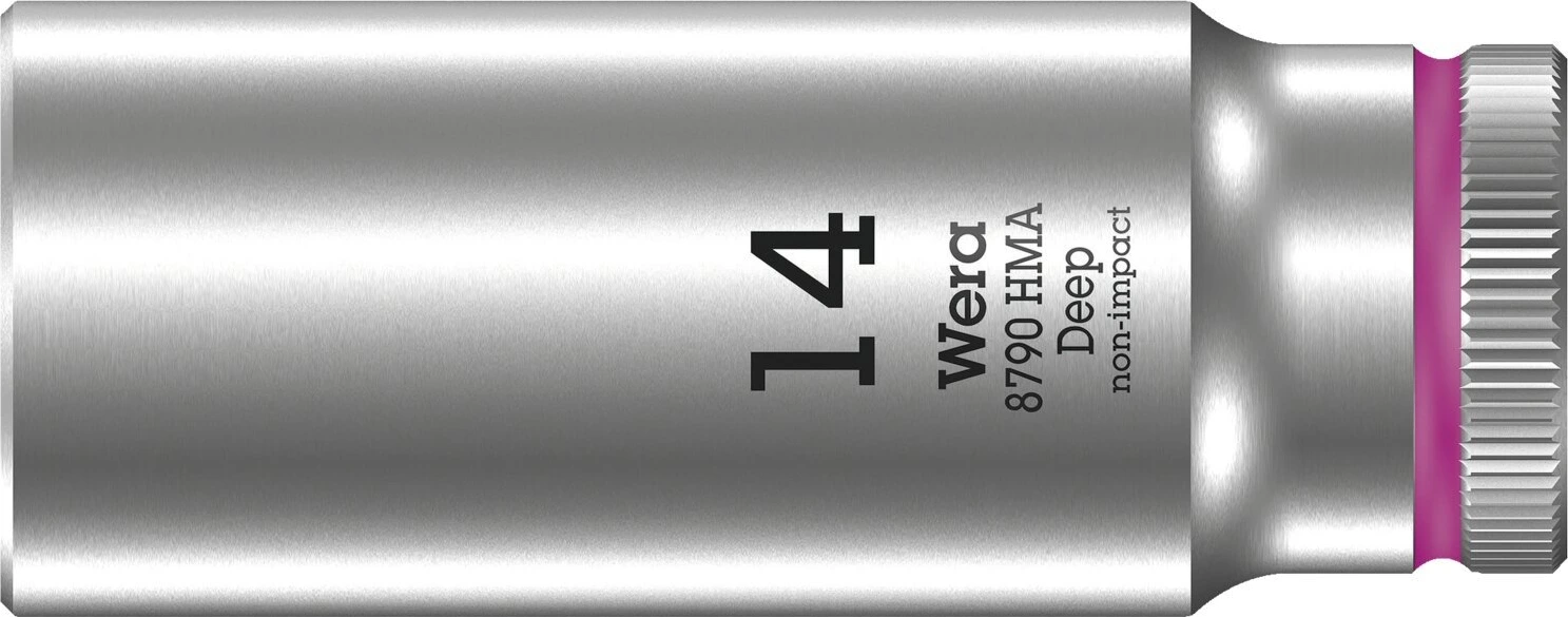 Wera, deep socket size 14mm, Brushed