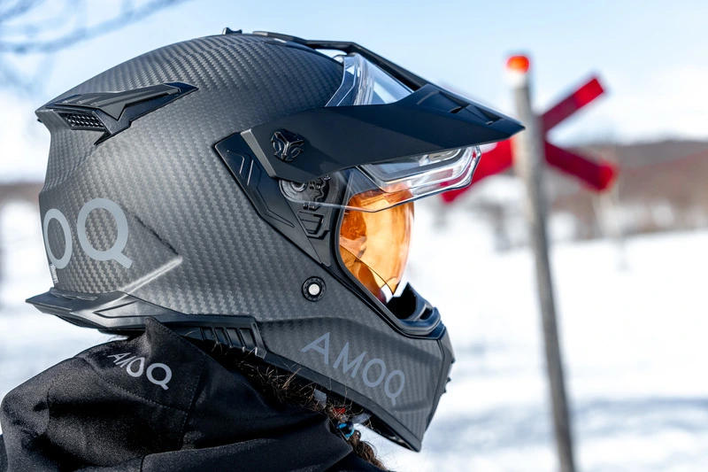 AMOQ Recoil Electric visor Carbon ADV helmet Blackout, XS