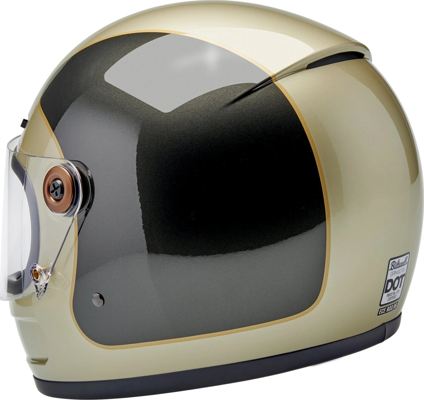 Biltwell Gringo SV helmet, tracker champagne Gold, XS, Metallic