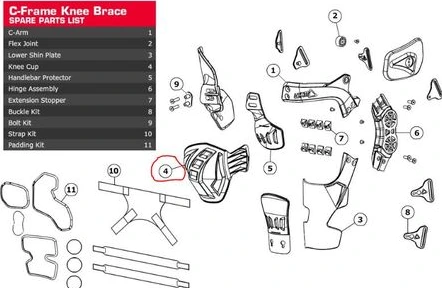 Leatt Knee cup C-Frame, Left
