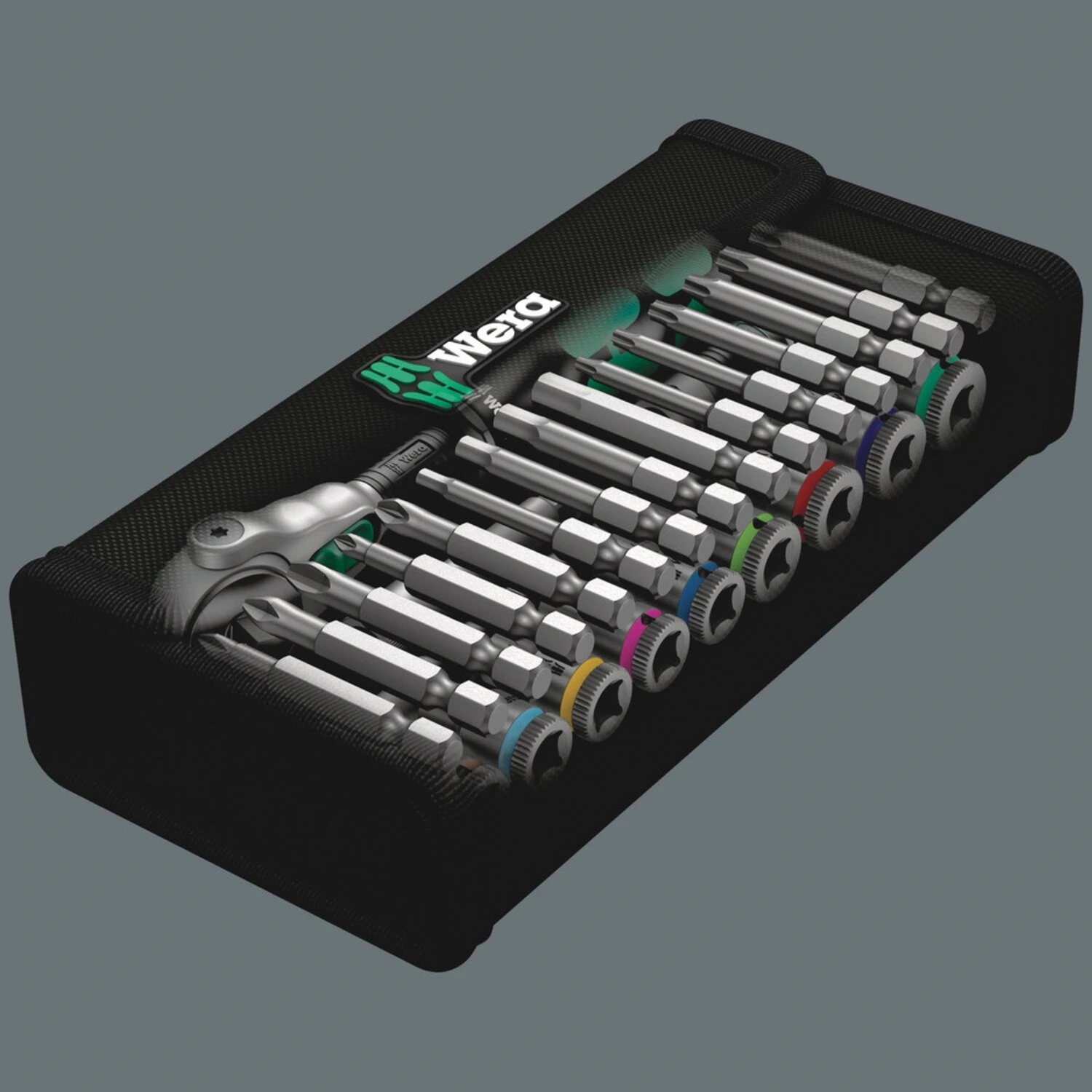 Wera Zyklop ratchet kit 28 pcs. 1/4" drive US Sizes, 152 mm, Chrome