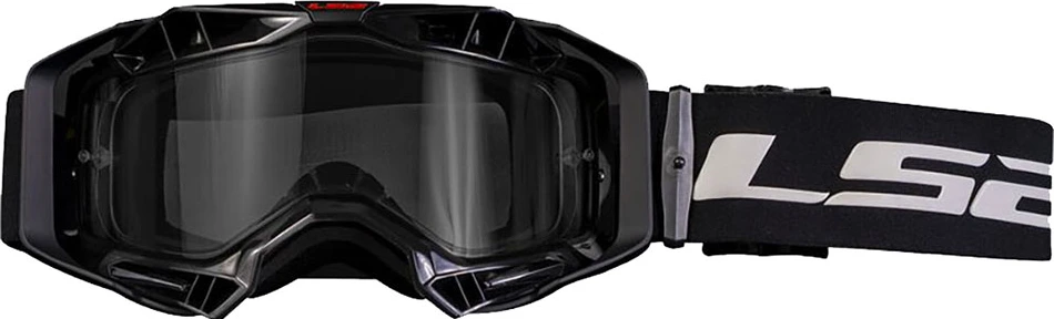 LS2 AURA ENDURO SERIES GOGGLE - Black/Clear Visor