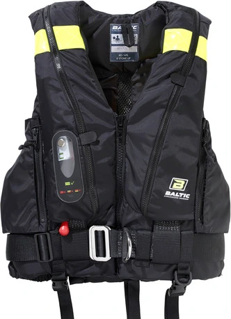 Baltic Hybrid 220 saugos diržų automatinė hibridinė plūdrumo liemenė juoda 60-120kg