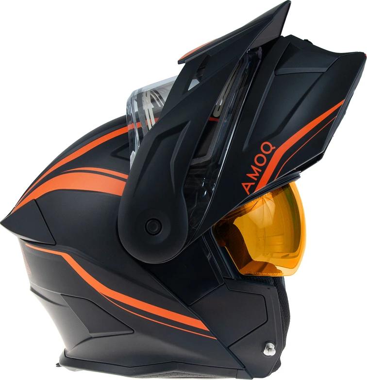AMOQ Ballast Electric visor Helmet Black/Orange, XS