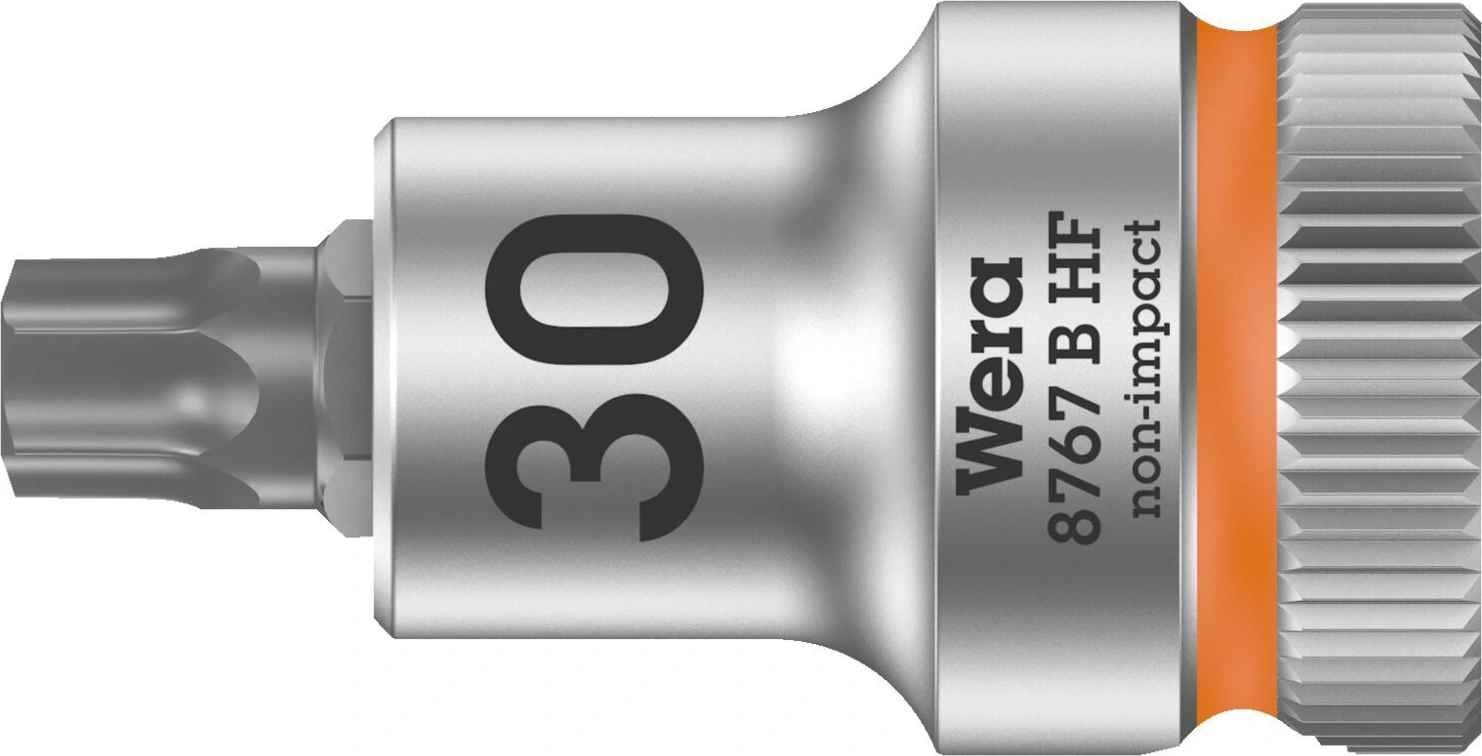 Wera Zyklop 3/8" Torx® socket bit TX30 with holding function, 35 mm, Chrome