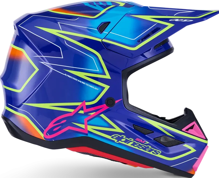 HELMET SM7 CAST BLU/YL/PINK XS