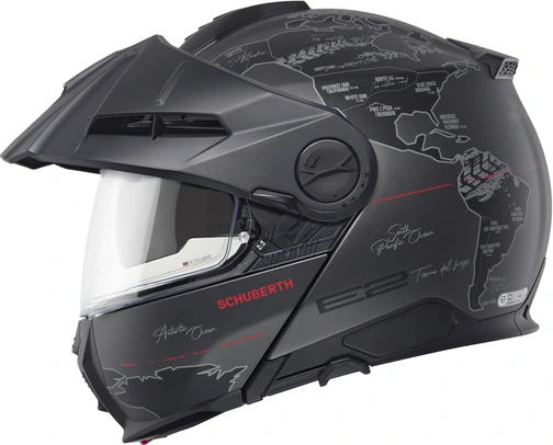 Schuberth Helmet E2 Atlas matt black/red, 53 XS