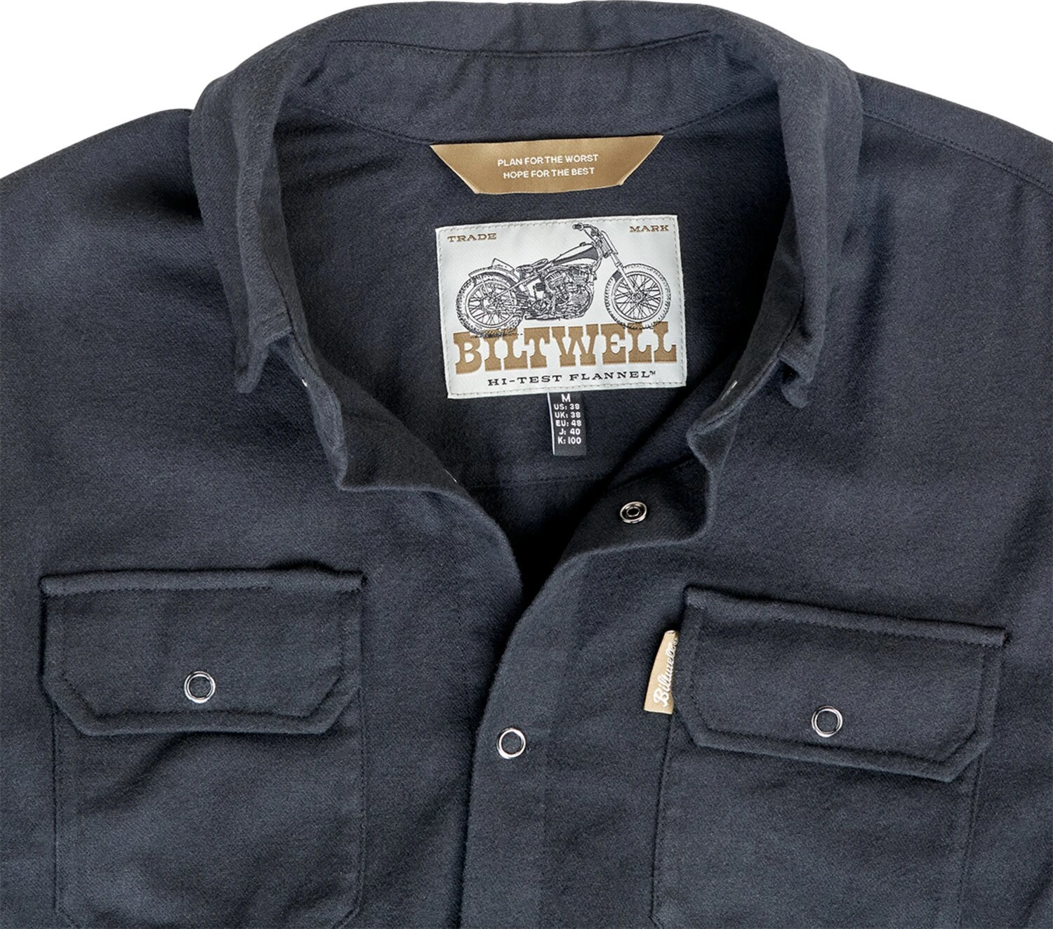 Biltwell Hi Test Flannel shirt, Black, S