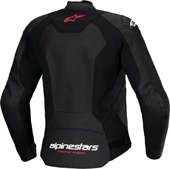 Alpinestars Leather Jacket Woman Faster v3 Black/White/Coral 38