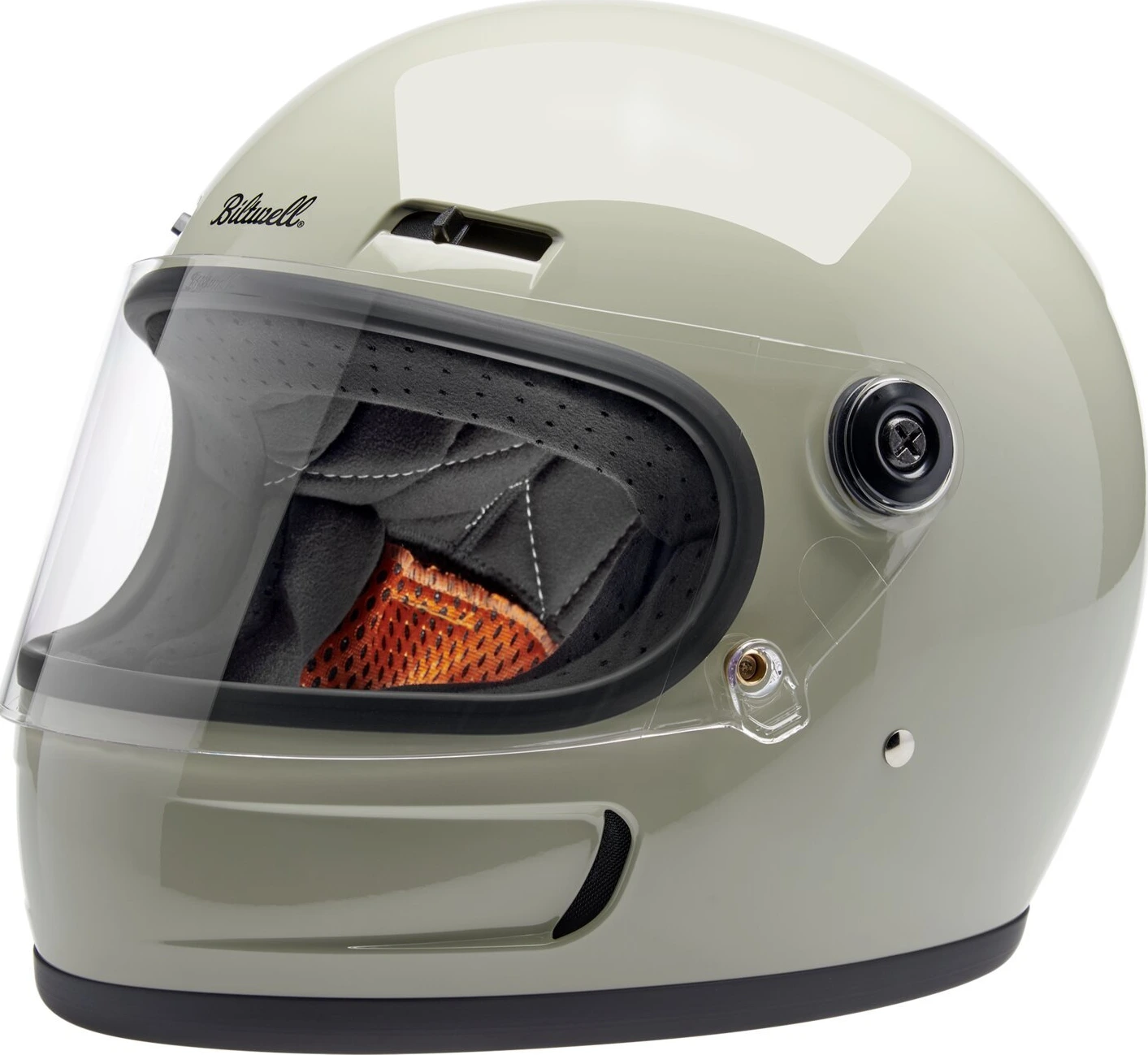 Biltwell Gringo SV helmet, chalk Gray, grey, XS, Gloss