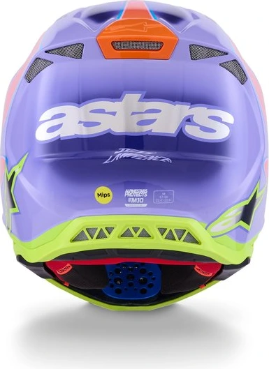 Alpinestars Helmet S-M10 JL R01 Purple/Fluo Pink/Fluo Yellow, S