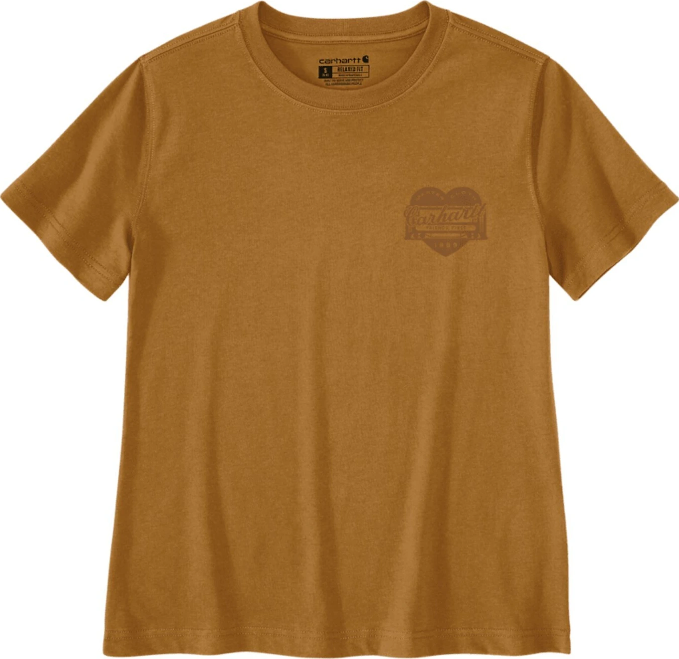 Carhartt Irvine Heart female t-shirt, carhartt brown, L
