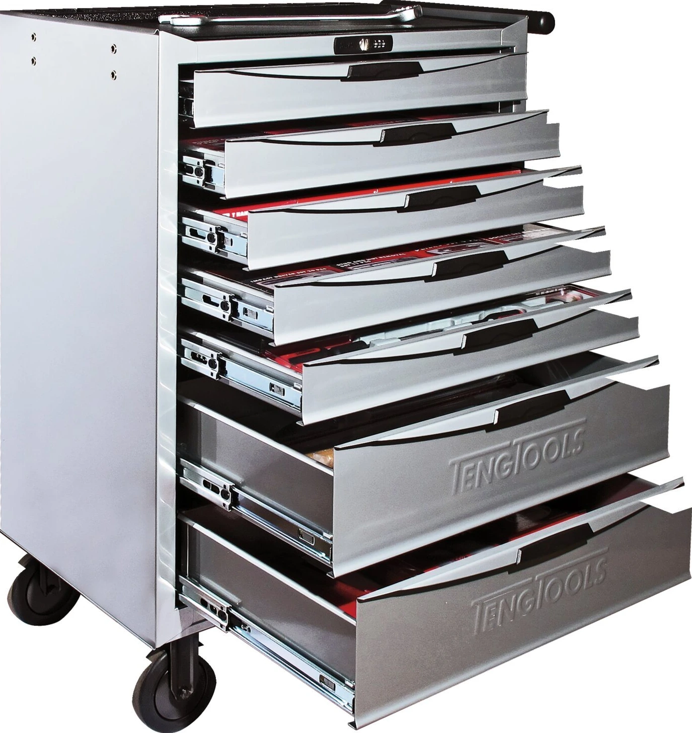 Teng Tools, HD-master kit tool chest with tools, Gray, 670 mm