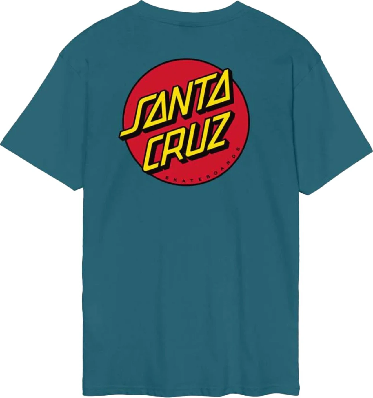Santa Cruz Classic Dot Chest t-shirt teal, Blue, S