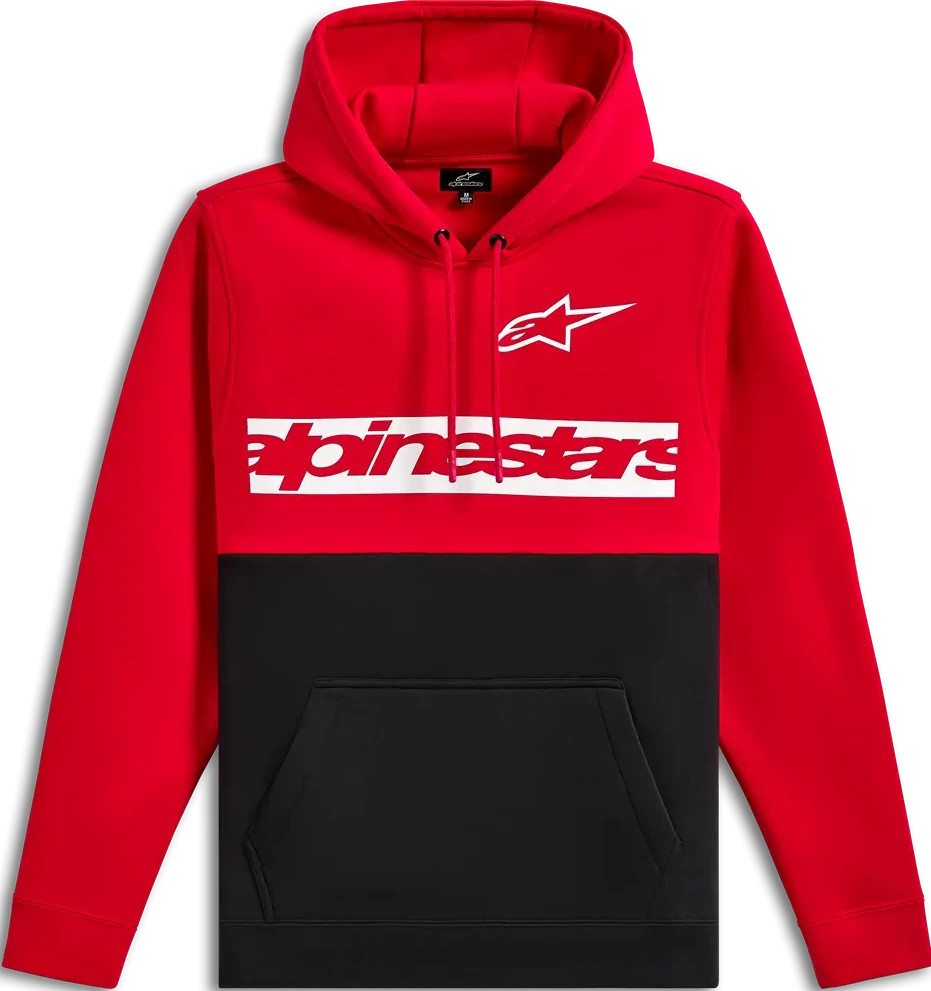 HOODIE PO PARALLEL RED/BLACK M