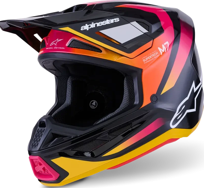 HELMET SM7 RISE BLK/YL/PINK XS