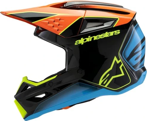 Alpinestars Helmet SM3 Youth Fray Black/Orange/YEllow Fluo, YS 48-49cm