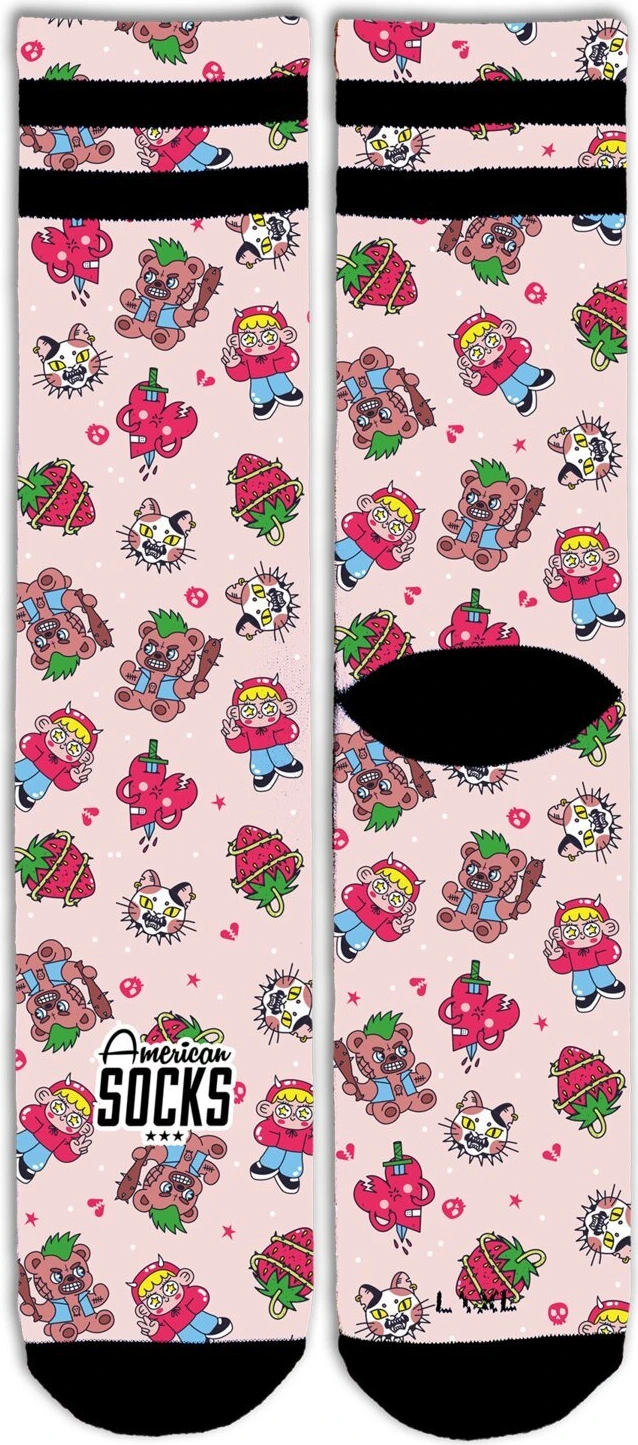 American Socks Sweet Madness Mid High socks, Pink, S/M