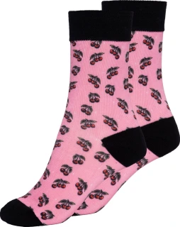 Queen Kerosin Cherries socks rose