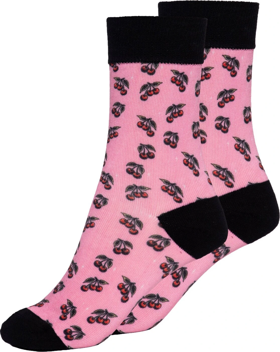 Queen Kerosin Cherries socks rose, Pink, 36-41