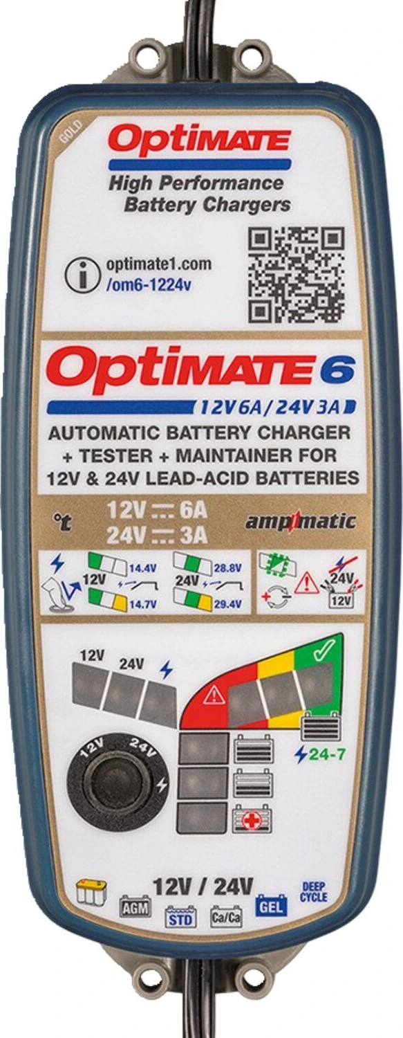 Tecmate OptiMATE 6, 12/24V battery charger