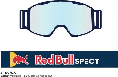 Spect Red Bull Strive MX Goggles Double lens Blue clear