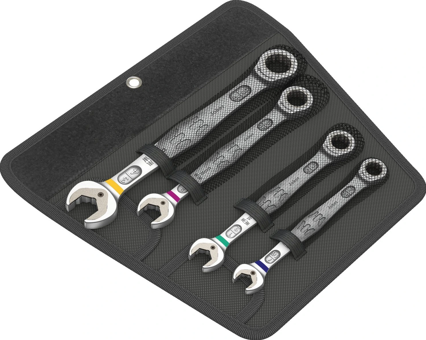 Wera ratcheting wrench set Joker open/ box end - US sizes, 246 mm