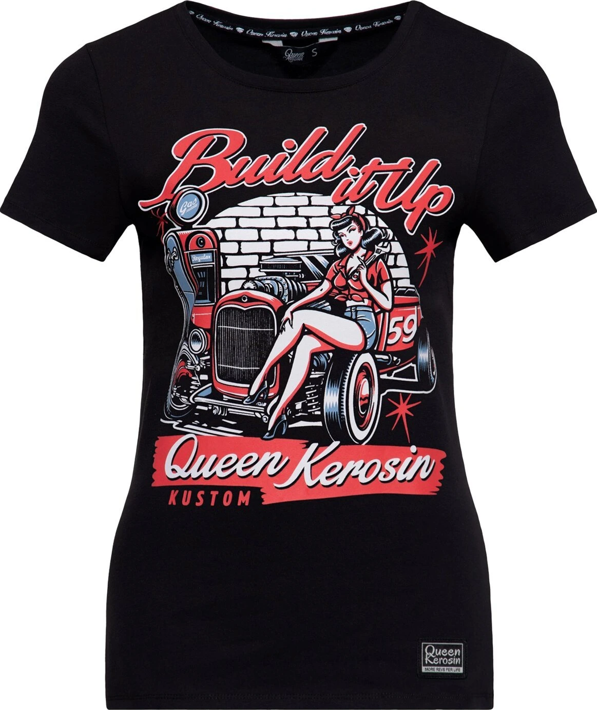 Queen Kerosin Build It Up t-shirt, Black, M