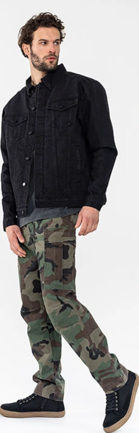 John Doe Regular cargo mono pants, camouflage Green, 38/32