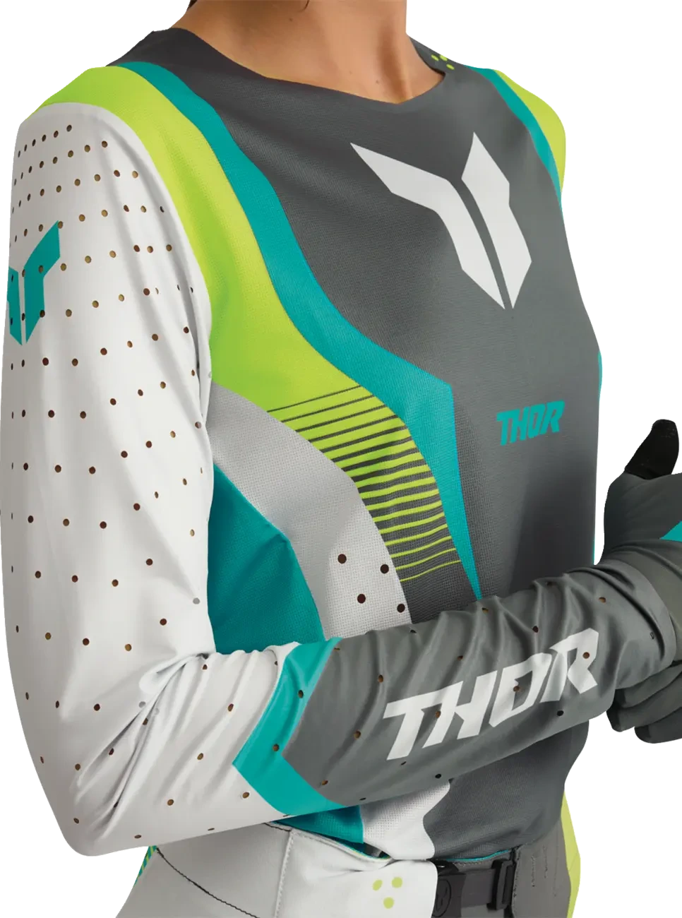JERSEY WMN SPORTMODE VELOCITY GY/AQ XS