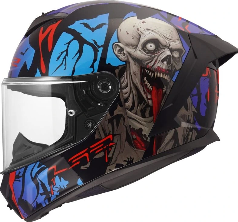 LS2 FF820 RAPID III ZOMBIE 2 Helmet - M, Black Red Blue