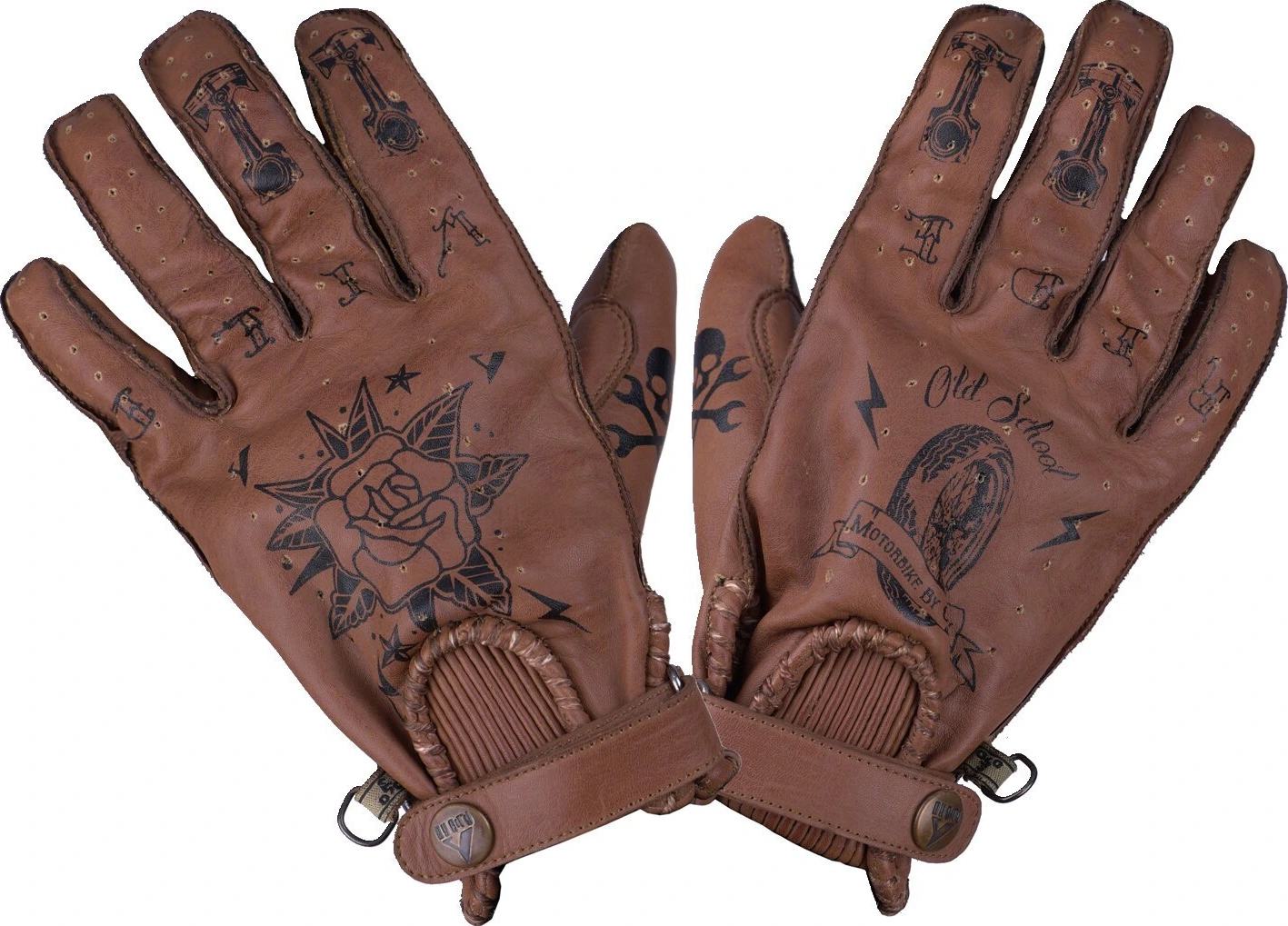 By City Second skin gloves, Brown, tattoo Brown, L