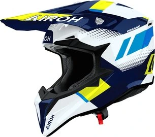 Airoh Helmet Wraaap Vision Yellow/Blue gloss, S