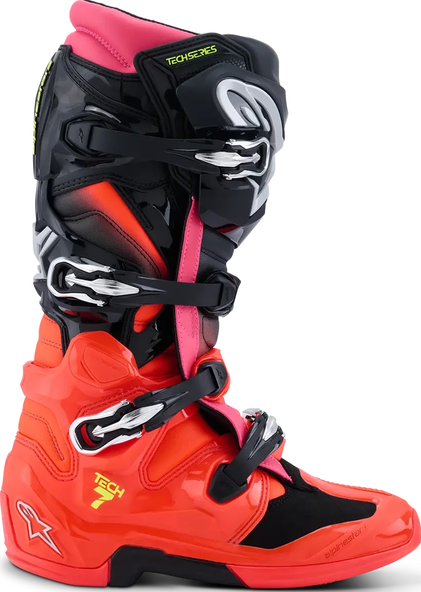 BOOT TECH 7 BLK/RD FLUO/PINK 5