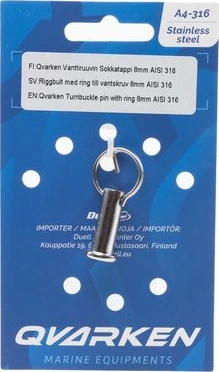 Turnbuckle pin with ring AISI316 10mm