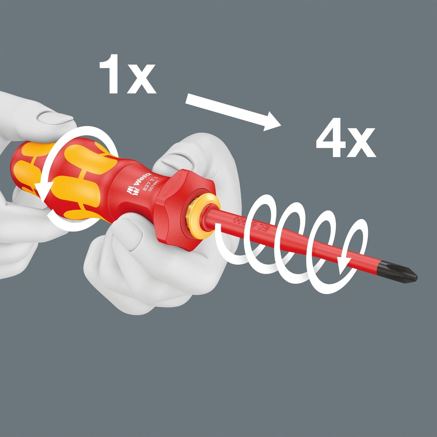 Wera Kraftform turbo rankinis laikiklis T i 827 serija