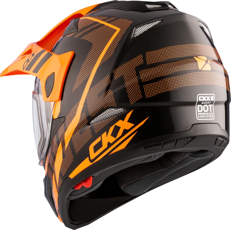 CKX Helmet QUEST RSV Moosek w electric visor Orange, XS
