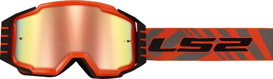 LS2 CHARGER PRO GOGGLE - H-V Orange/ Iridium visor