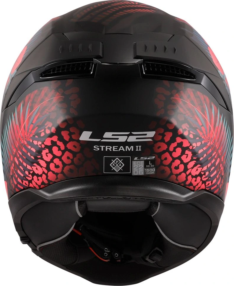 LS2 FF808 STREAM II JUNGLE helmet - 2XL, Matt Black Pink Blue