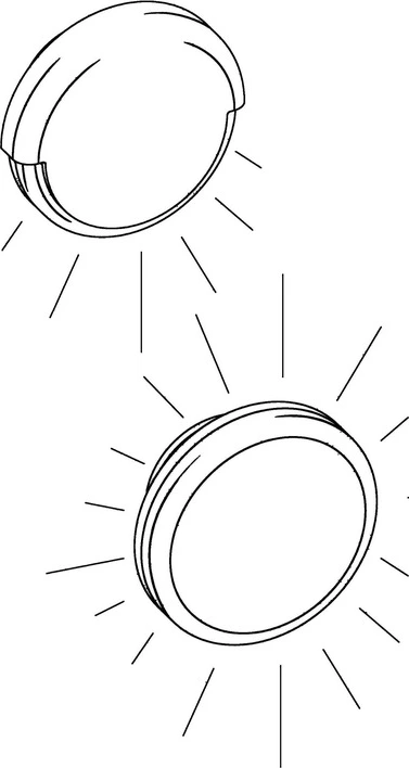 Tilly ambient blue LED light 360°