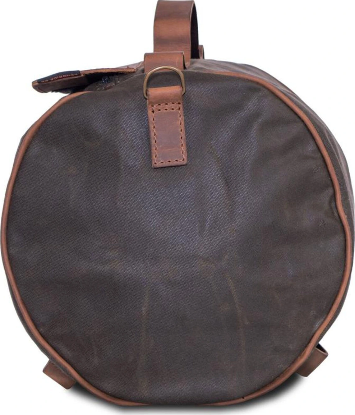LongRide, roll bag waxed cotton narrow. Khaki wax