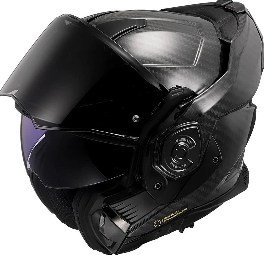 LS2 FF901 ADVANT X SOLID CARBON helmet - Gloss Black, S