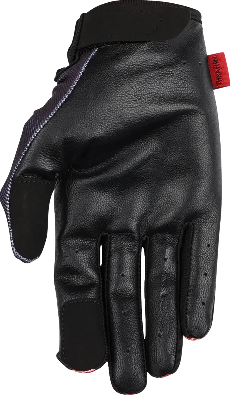 GLOVE FLAME STEALTH LEATHER PALM RED SMALL