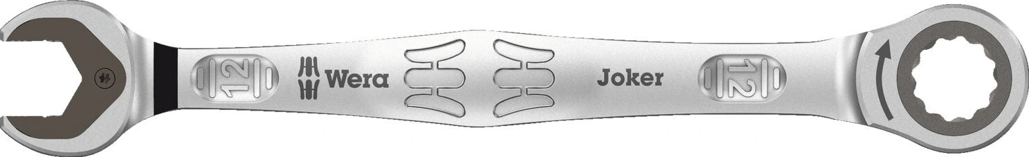 Wera ratcheting wrench open/ box end 12mm Joker - Metric, Red