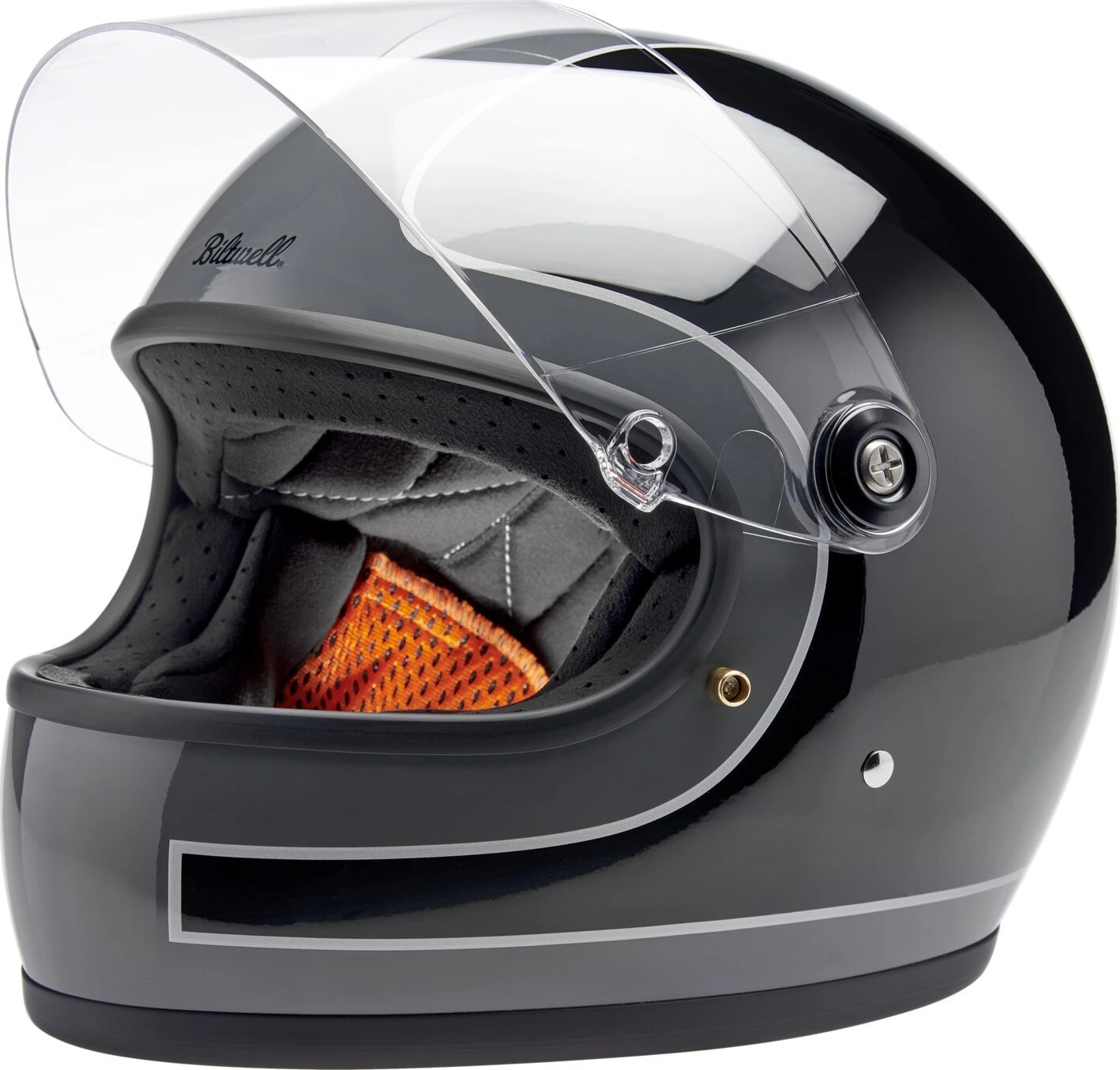 Biltwell Gringo S helmet, storm grey black tracker, XS, Gloss